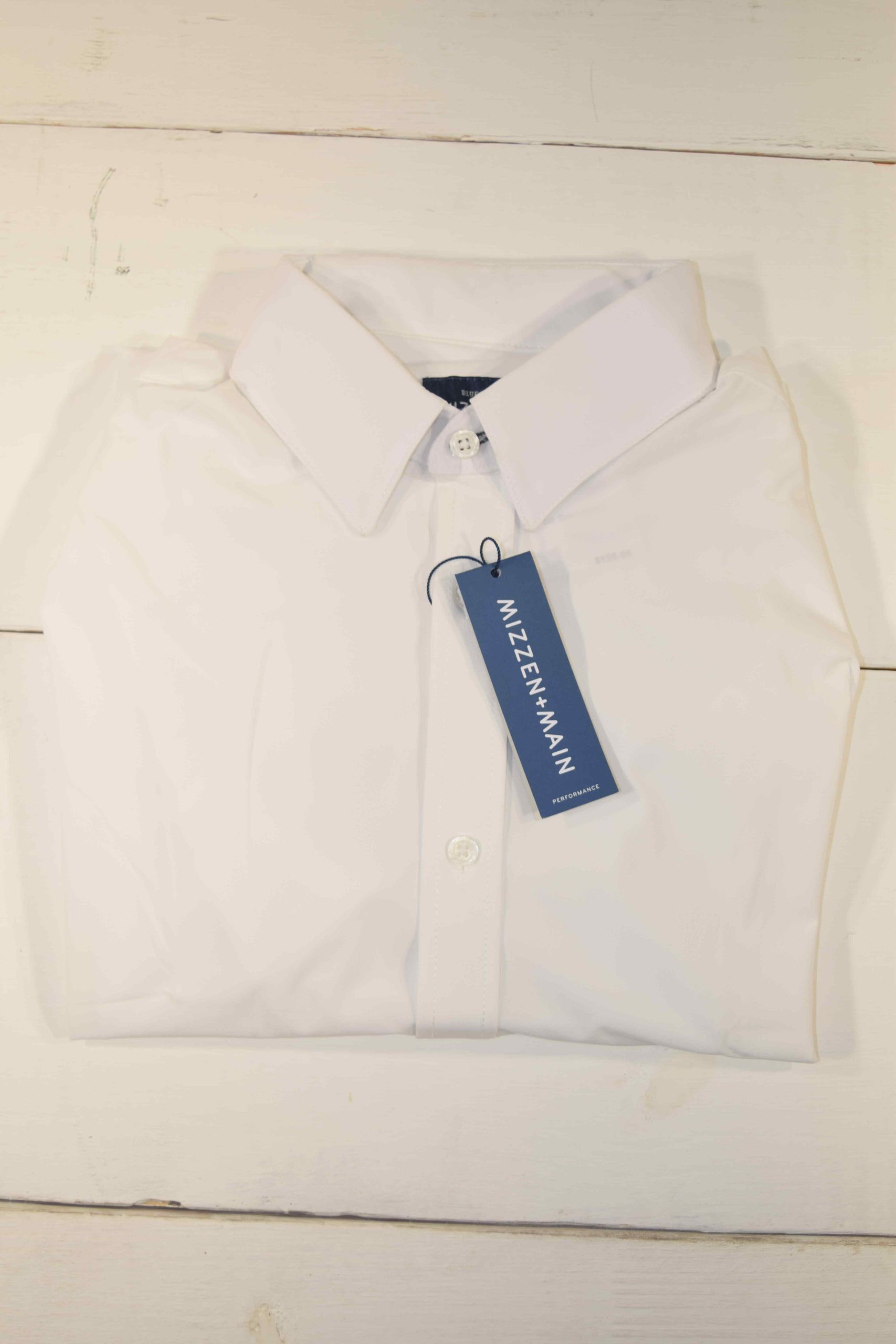 Mizzen + Main Open White Stripe Polo