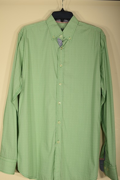 You Shirt Green Spotted Button Down