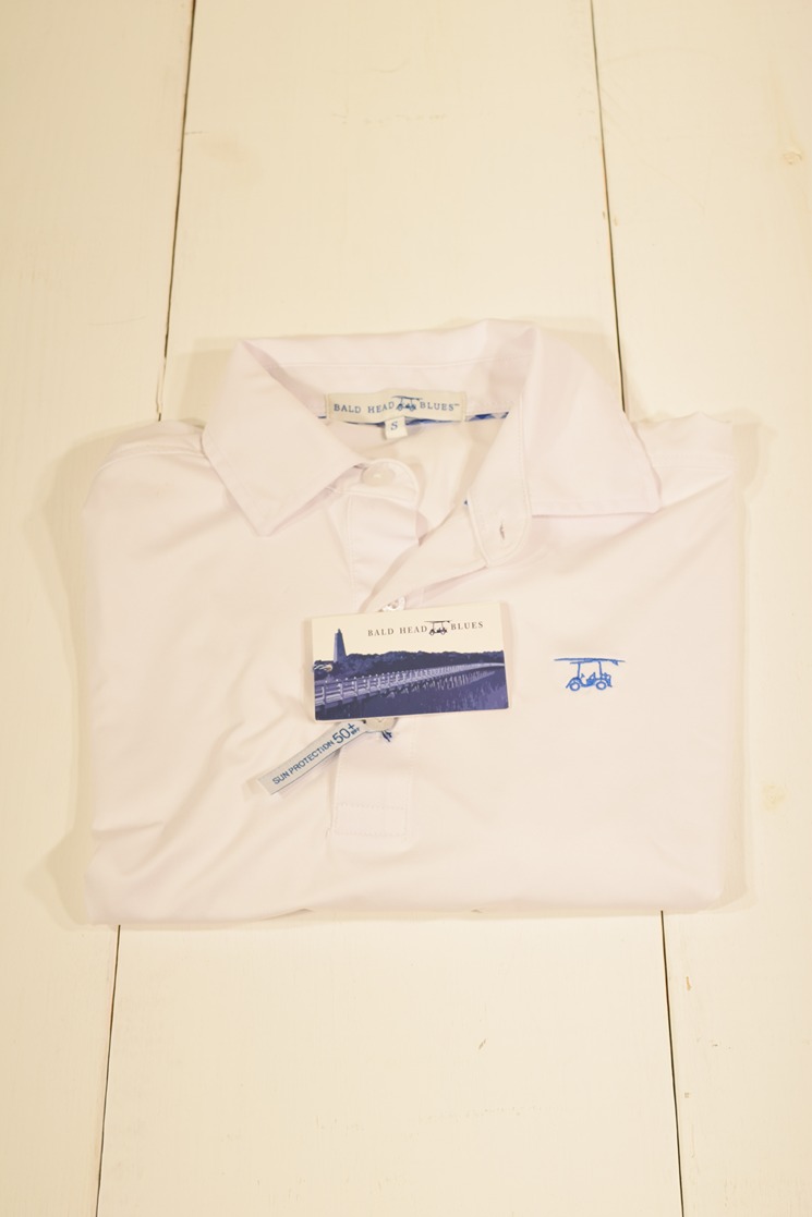 Bald Head Blues White Albatross Polo