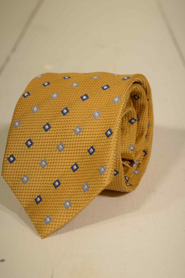David Donahue Gold Southwest Pattern Tie