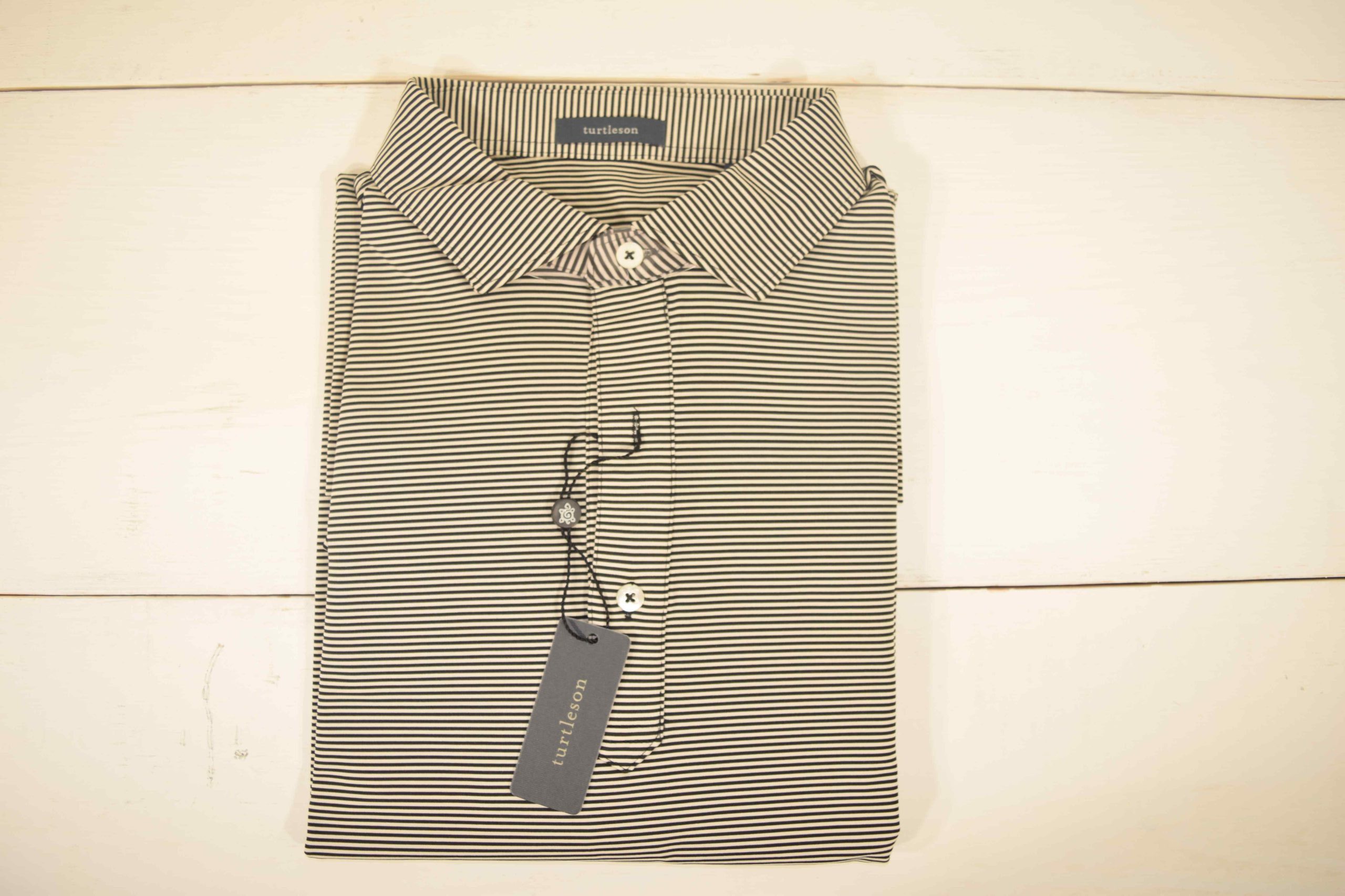 Turtleson Long Sleeve Black Stripe Polo