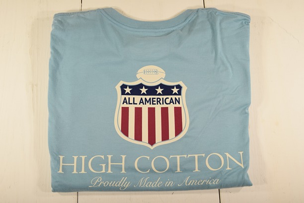 High Cotton Blue Pocket T-Shirt
