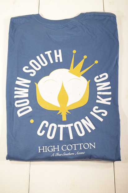 High Cotton Navy Pocket T-Shirt