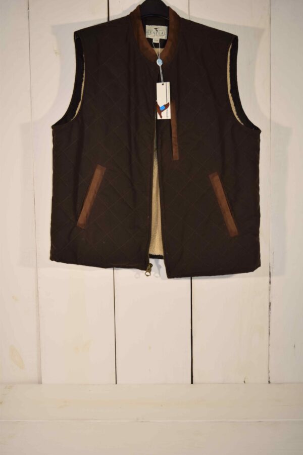 Genteal Brown Waxed Cotton Vest
