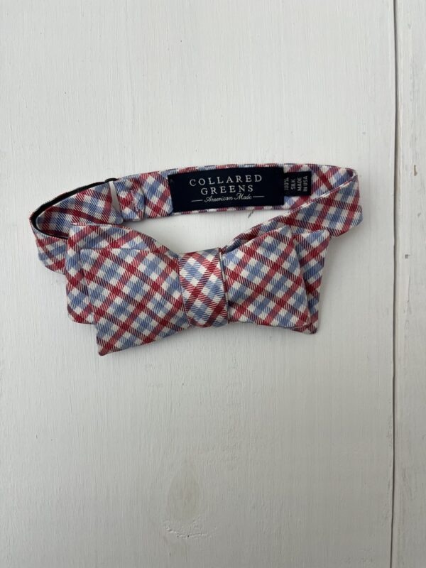 Collared Greens Red/Blue Checkered Bow Tie