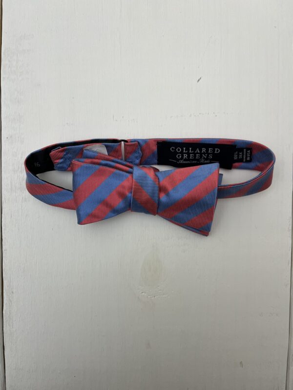 Collared Greens red/Blue Stripe Bow Tie